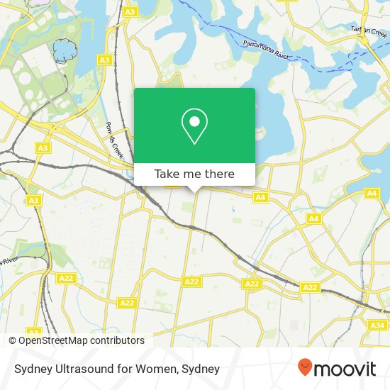 Mapa Sydney Ultrasound for Women