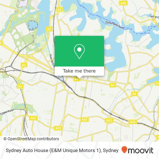 Sydney Auto House (E&M Unique Motors 1) map