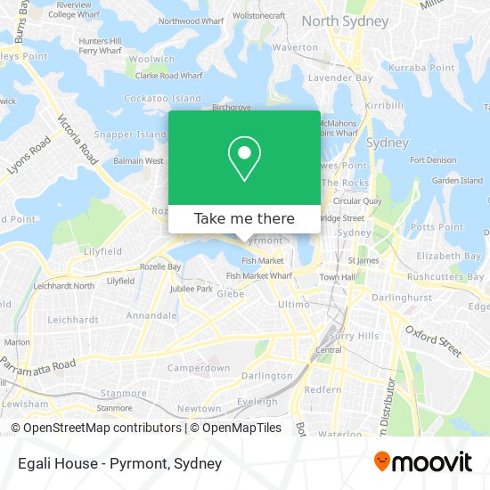 Mapa Egali House - Pyrmont