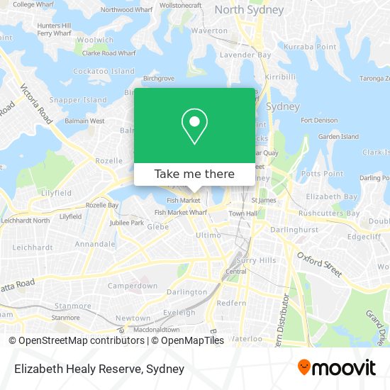 Elizabeth Healy Reserve map
