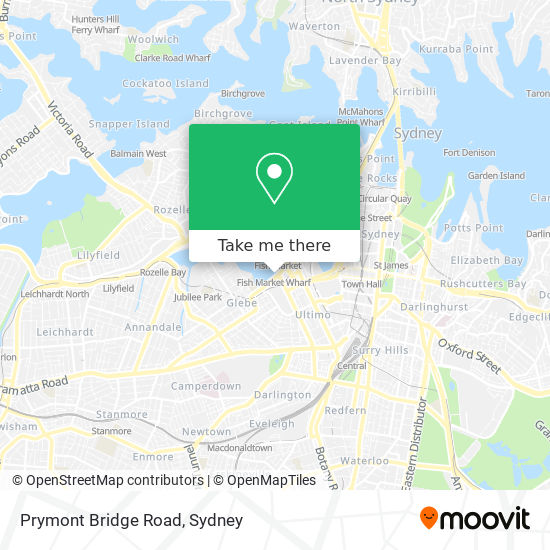 Mapa Prymont Bridge Road