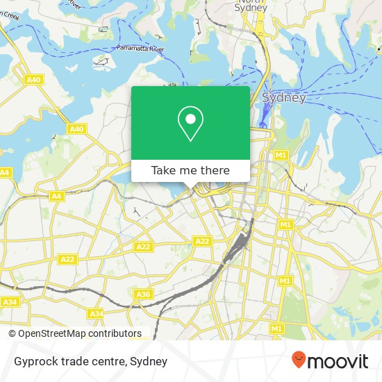 Mapa Gyprock trade centre