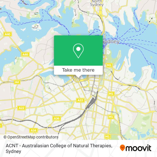 Mapa ACNT - Australasian College of Natural Therapies