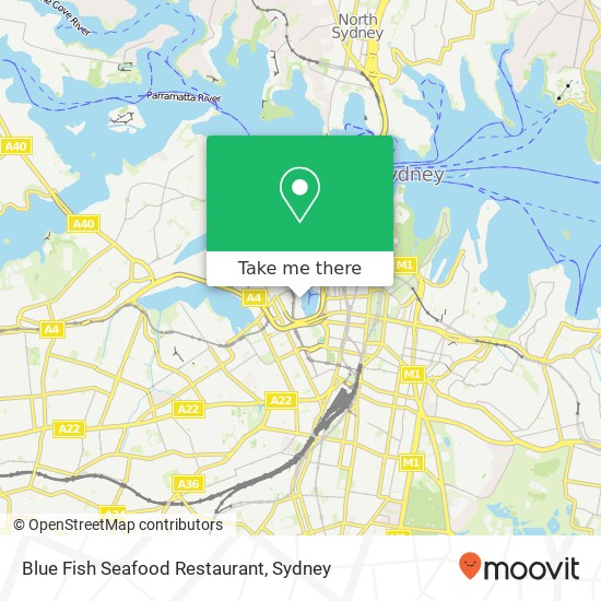 Mapa Blue Fish Seafood Restaurant