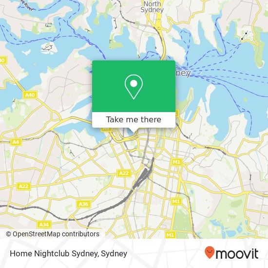 Home Nightclub Sydney map
