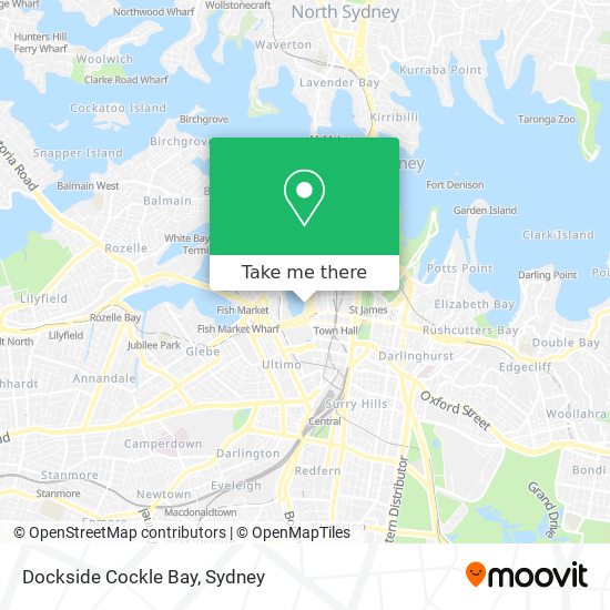 Mapa Dockside Cockle Bay