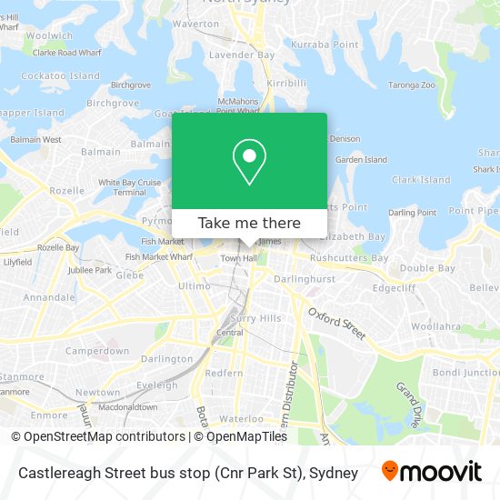 Castlereagh Street bus stop (Cnr Park St) map