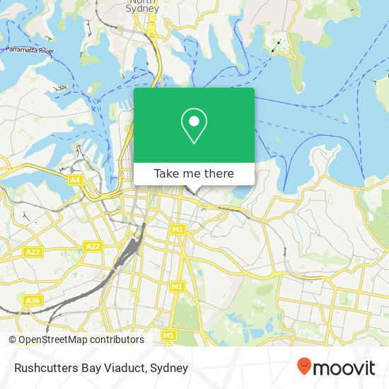 Rushcutters Bay Viaduct map