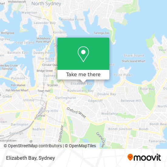 Mapa Elizabeth Bay