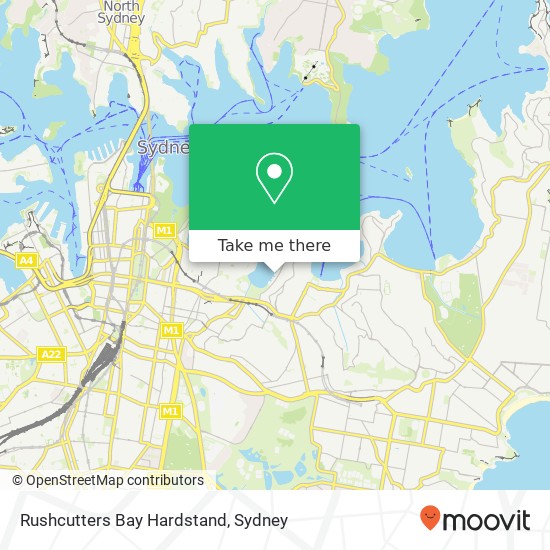 Rushcutters Bay Hardstand map