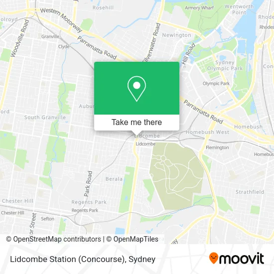 Lidcombe Station (Concourse) map