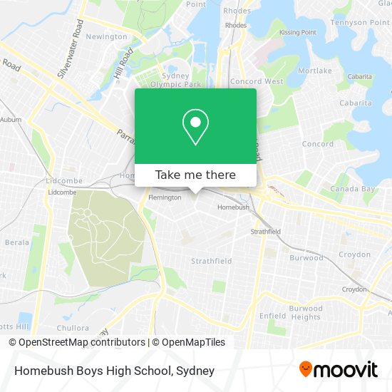 Homebush Boys High School map