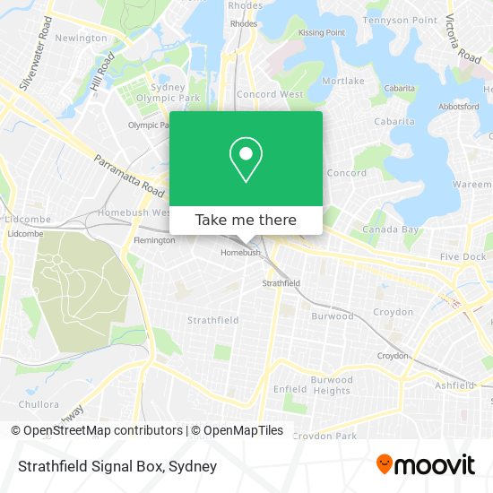 Mapa Strathfield Signal Box
