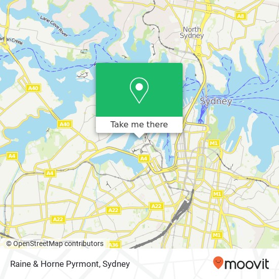 Raine & Horne Pyrmont map