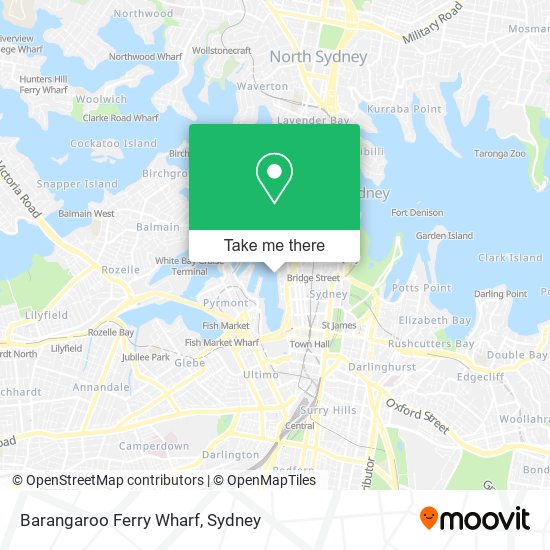 Barangaroo Ferry Wharf map