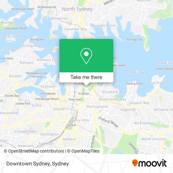 Downtown Sydney map