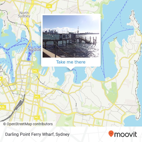 Darling Point Ferry Wharf map