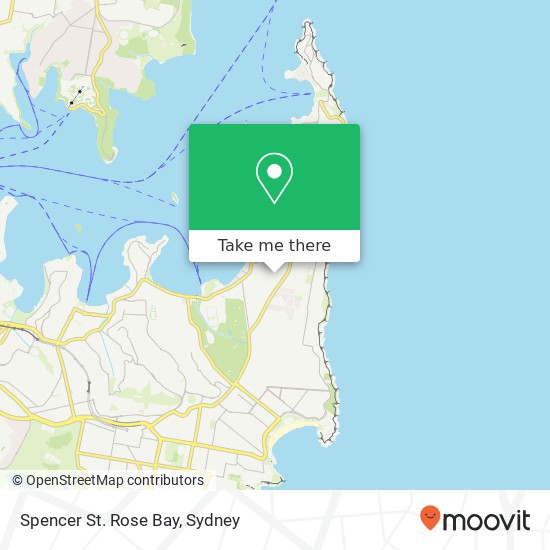 Spencer St. Rose Bay map