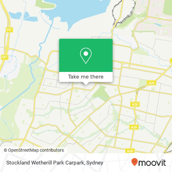 Mapa Stockland Wetherill Park Carpark