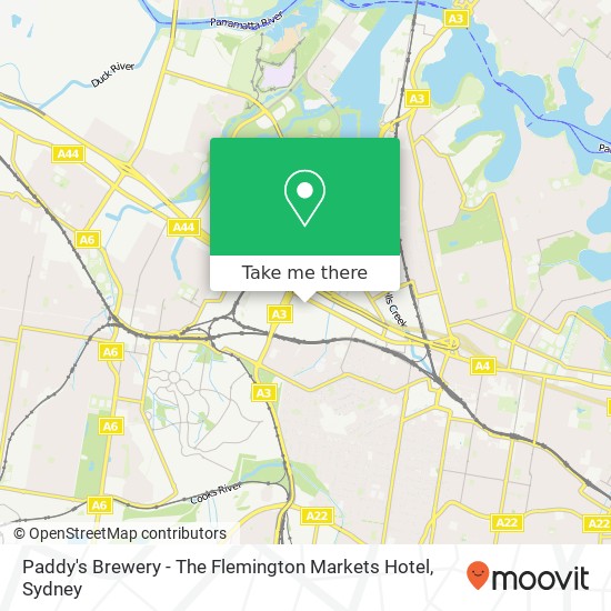 Paddy's Brewery - The Flemington Markets Hotel map