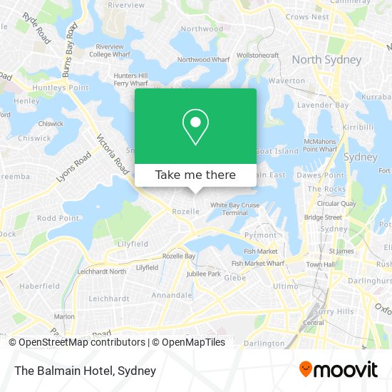 How to get to Hotel in Balmain by Bus, Train or Light rail?