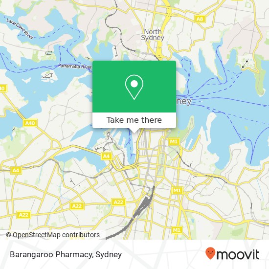 Barangaroo Pharmacy map