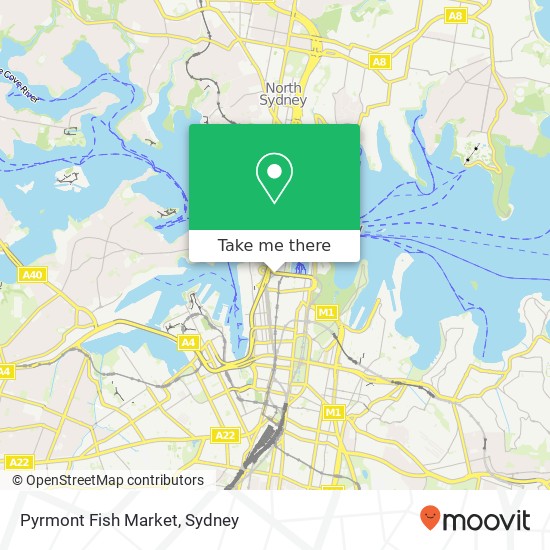 Pyrmont Fish Market map