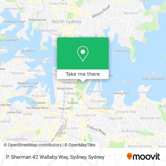 P. Sherman 42 Wallaby Way, Sydney map
