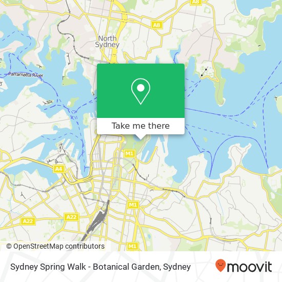 Sydney Spring Walk - Botanical Garden map