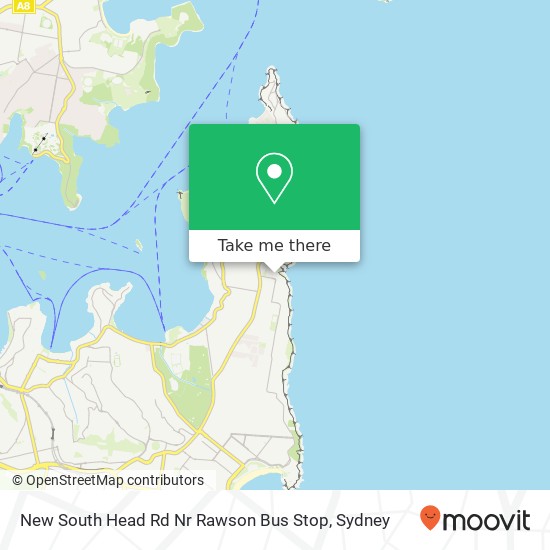 New South Head Rd Nr Rawson Bus Stop map