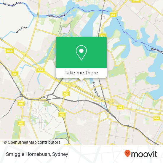 Smiggle Homebush map
