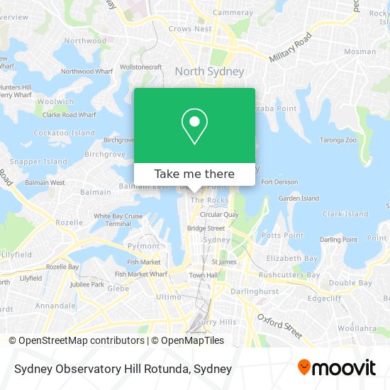 Sydney Observatory Hill Rotunda map