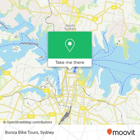 Bonza Bike Tours map