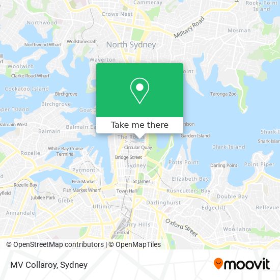Mapa MV Collaroy