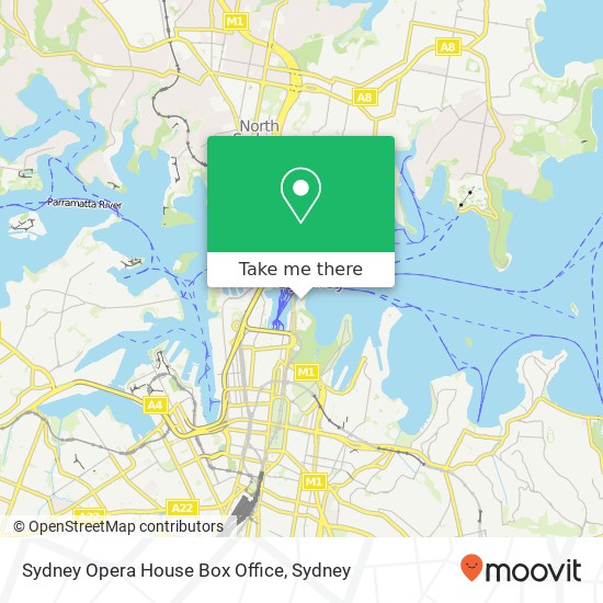 Mapa Sydney Opera House Box Office