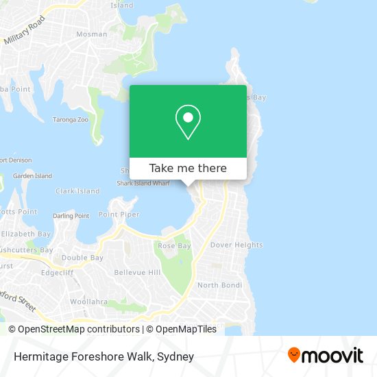 Mapa Hermitage Foreshore Walk