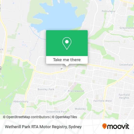 Mapa Wetherill Park RTA Motor Registry