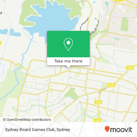 Mapa Sydney Board Games Club