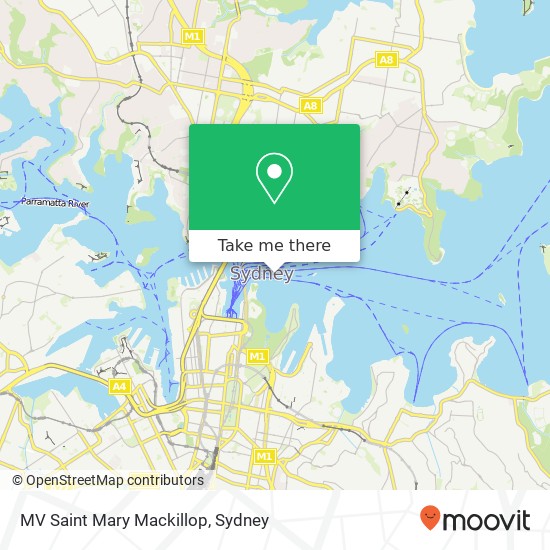 Mapa MV Saint Mary Mackillop