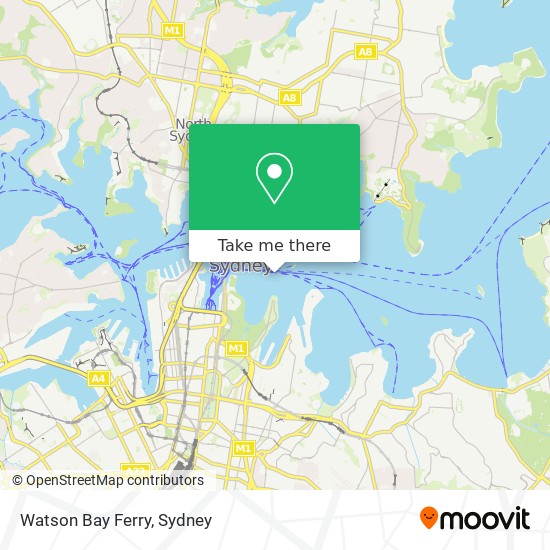 Watson Bay Ferry map