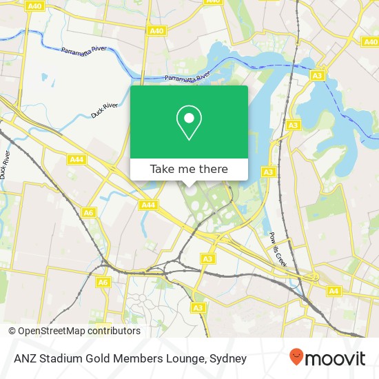 ANZ Stadium Gold Members Lounge map