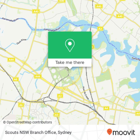 Scouts NSW Branch Office map