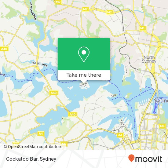 Cockatoo Bar map