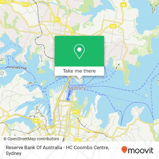 Mapa Reserve Bank Of Australia - HC Coombs Centre