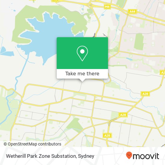 Mapa Wetherill Park Zone Substation