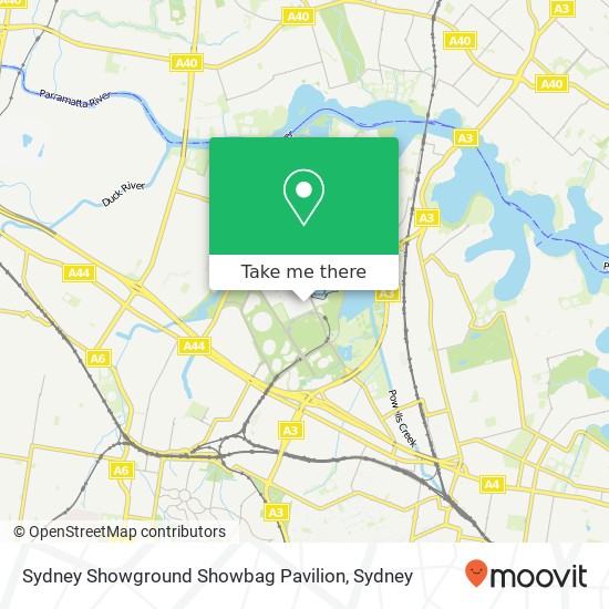 Sydney Showground Showbag Pavilion map