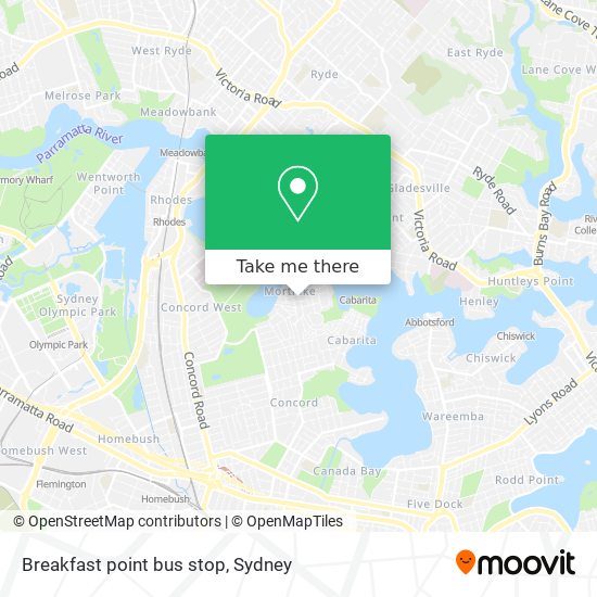 Breakfast point bus stop map