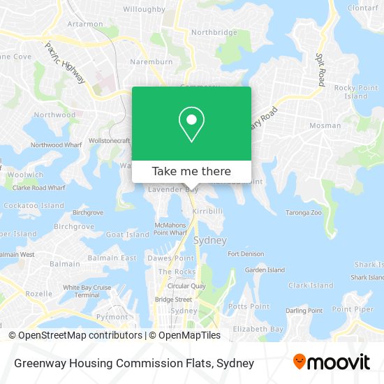 Mapa Greenway Housing Commission Flats