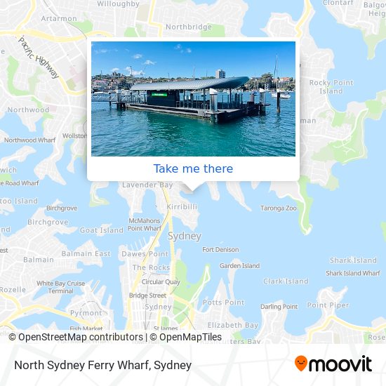 North Sydney Ferry Wharf map