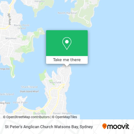 St Peter's Anglican Church Watsons Bay map